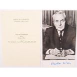 HAROLD WILSON - PRIME MINISTER - AUTOGRAPHED PHOTOGRAPH