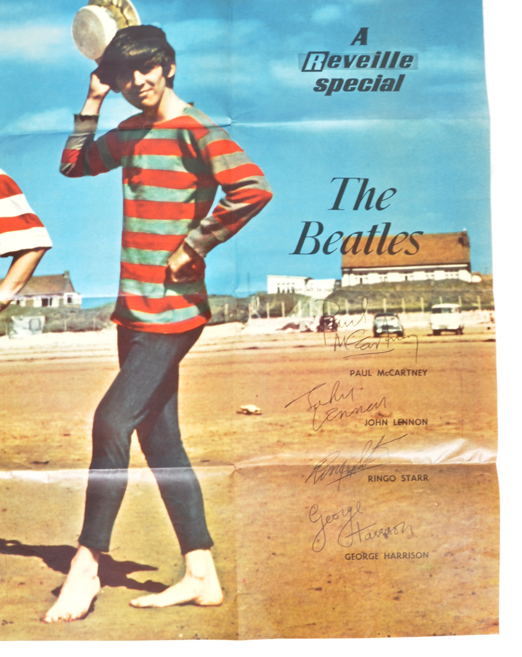 RARE ' THE BEATLES ' REVEILLE SPECIAL LARGE VINTAGE POSTER - Image 2 of 4