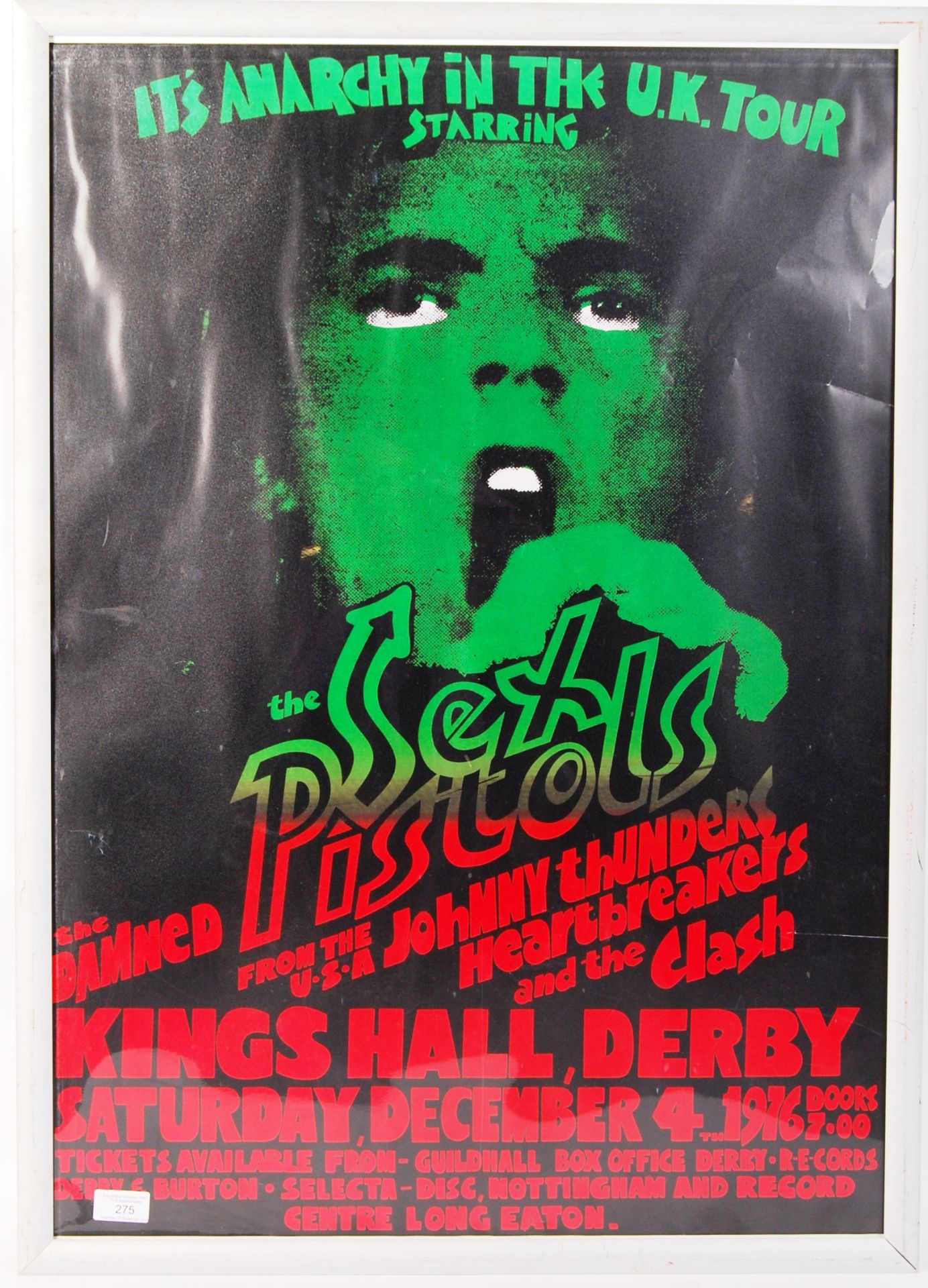 SEX PISTOLS ' ANARCHY IN THE UK ' DERBY TOUR PROMOTIONAL POSTER