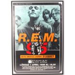 REM 1995 ' 95 ' MUSIC TOUR CONCERT GIG POSTER - STOCKHOLM ARENA