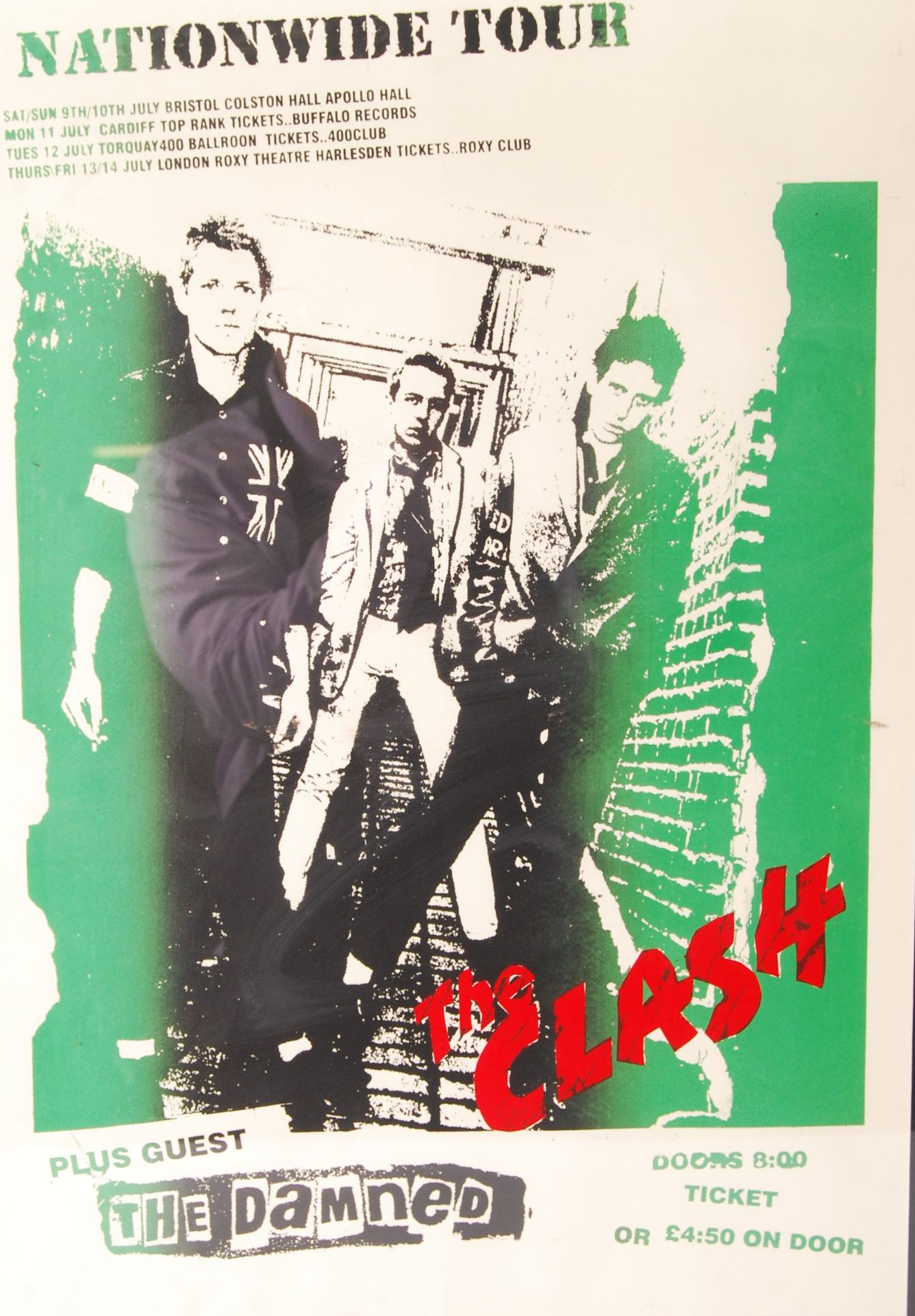 ' THE CLASH ' ORIGINAL VINTAGE TOUR POSTER - LOCAL INTEREST - Bild 2 aus 5