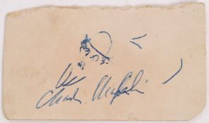 INCREDIBLY RARE CHARLIE CHAPLIN AUTOGRAPH & SKETCH