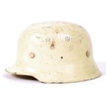 RARE POST-WWII GERMAN LUMINOUS FIRE FIGHTER'S HELM