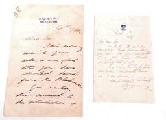 CRIMEAN WAR INTEREST OFFICER SIGNED LETTER & OTHER