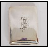 An early 20th Century silver hallmarked Robert Pringle & Sons vesta case of rectangular form, with
