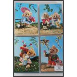 TEDDY BEARS on postcards - over 120 cards some with Gollies and Pigs.