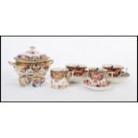 A collection of 19th century Royal Crown Derby Imari pattern porcelain to include a tureen with lid,