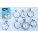 A collection of vintage pocket watches to include Waltham, Ingersoll, Elgin, etc. Along with a boxed