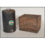 A vintage 20th Century industrial oil can with applied Castrol label above the tap together with a