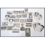 A group of vintage 1940s and 1950s football photographs to include real photo and artist sketches.
