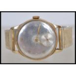A vintage 20th century hallmarked 9ct gold Omega watch. The movement signed Omega within a 9ct