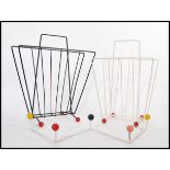 A group of three vintage retro 20th century sputnik atomic furniture to include a black and a