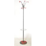 A 1970's retro atomic / sputnik coat hat stand having red ball finial hooks with chrome and ebonised