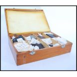 A cased set of 20th Century Chinese geology examples to include Limestone from the Triassic period