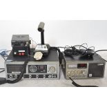 A collection of vintage CB radios and receivers to include Murphy 1500, President KP77 various other
