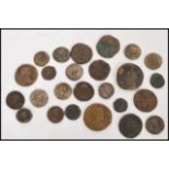 A collection of ancient coinage to include Roman and Byzantine coins with some modern facsimile.