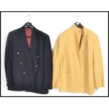 Vintage Fashion - Yves Saint Laurent - A classic navy double breasted blazer with original brass