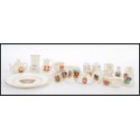 A collection of assorted miniature crested ware to include Carlton ware, Arcadian China, Florentine,