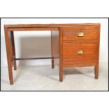 A vintage mid 20th Century Air Ministry single pedestal desk, the single pedestal of three