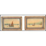 T. Mortimer (1800-) England. A pair of 19th century watercolour paintings being framed with