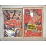 Two vintage 20th Century film cinema advertising posters, one advertising Howard Hugh's film Hell'