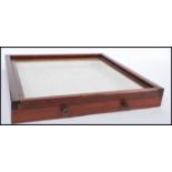 A vintage early 20th century Edwardian mahogany counter top point of sale haberdashery jewellery box