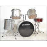 A 20th century / contemporary Ludwig Drum set comprising of the base drum, snare drum, pedals and