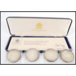 A cased set of four hallmarked silver Winston Churchill medals by Toye Kenning and Spencer in fitted