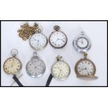 A group of vintage pocket watches to include a Remontoir Ancre De Precision full hunter, Siro