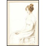 An early 20th Century pencil drawing by Fred Pegram (1870-1937), an artist and illustrator who