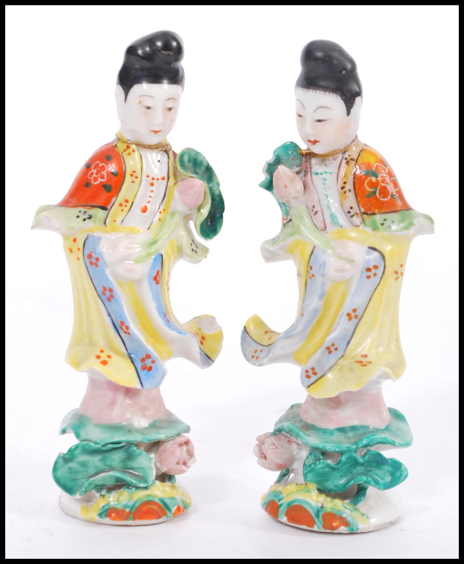 A selection of Chinese ceramics to include a pair of figurines depicting women in traditional dress, - Image 3 of 6