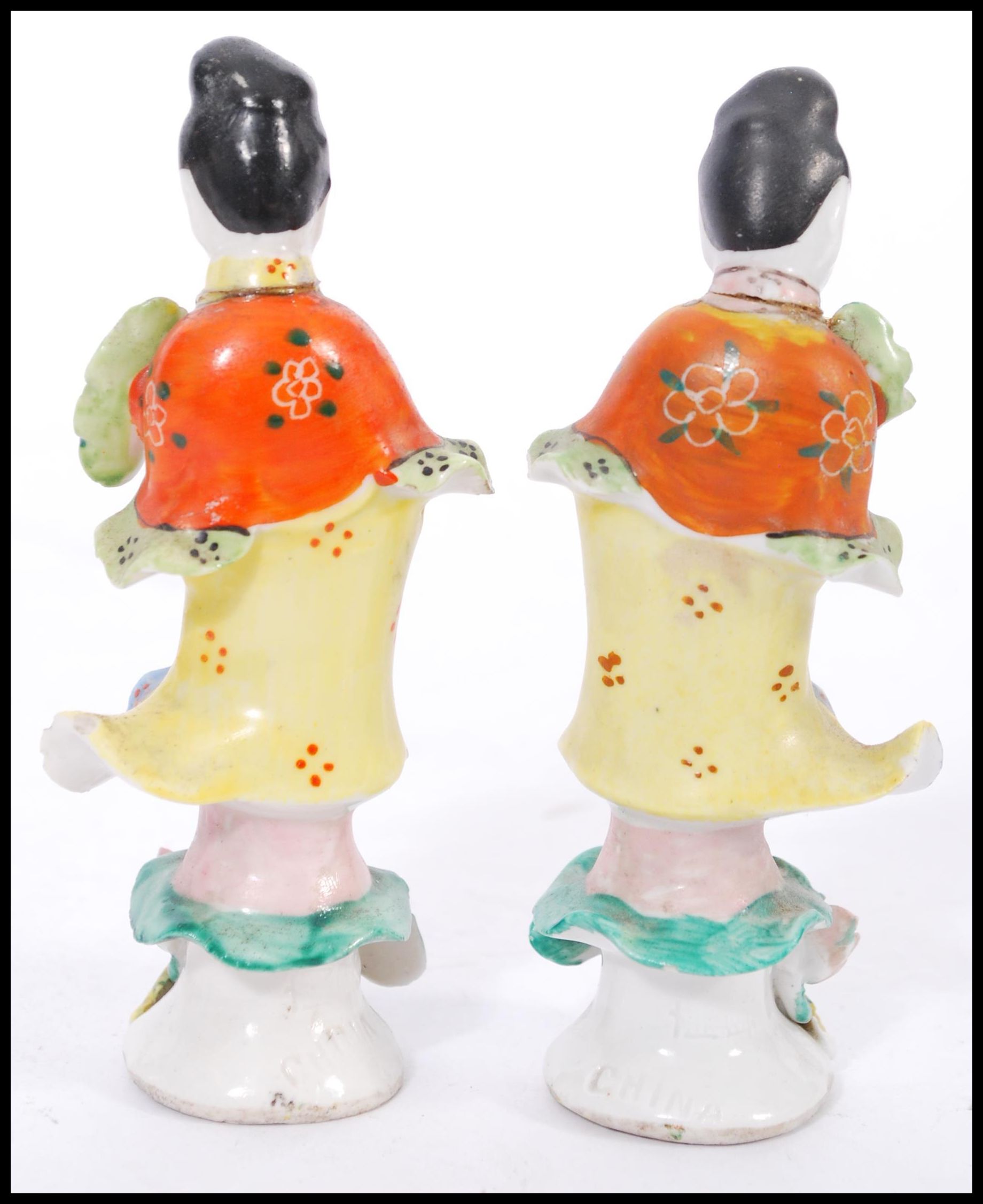 A selection of Chinese ceramics to include a pair of figurines depicting women in traditional dress, - Image 4 of 6