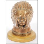 A vintage 20th Century Guy Motors Ltd car mascot / radiator cap modelled as a Native American Indian