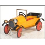 A original Brum Ragdoll made tin plate child's ride along pedal car in the form of the children's TV