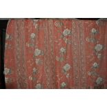 A good set of three curtains all in high quality silk like fabric with chintz floral sprays. The