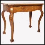 A Regency 19th century Irish marquetry inlaid console / writing table, possibly Killarney. The table