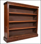 A good Victorian 19th century large mahogany open window library bookcase cabinet. Raised on a