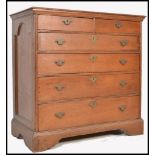 17TH CENTURY COUNTRY OAK 2 OVER 4 JACOBEAN CHEST O
