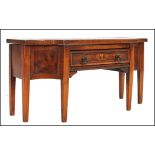 A 19th century Victorian desk tidy with inlaid walnut veneer in the form of a credenza side board