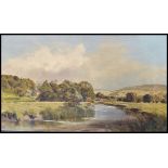 James Peel (1811-1906) RBA. A large of oil on canvas painting - landscape study of Haddon Hall,