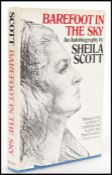 A signed autobiography book by Sheila Scott entitled ' Barefoot In The Sky ' published by
