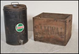 A vintage 20th Century industrial oil can with applied Castrol label above the tap together with a