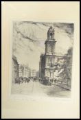 Ernst Zipperer (1888-1982) limited edition etching of The City Temple, London 32 / 150 being
