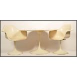 After Marcel Burke - Arkana - A mid Century retro vintage pair of fibreglass dining chairs /