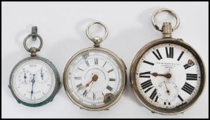 A group of vintage early 20th century pocket watch / related to include a Best Centre Seconds