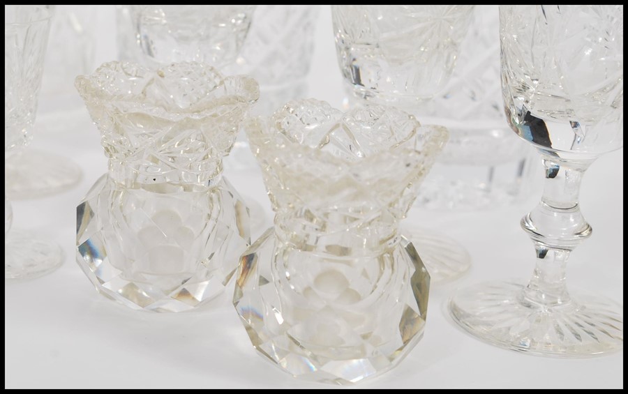 A collection of Edinburgh cut glass crystal glasses, together with a set of four wine glasses - Image 3 of 4