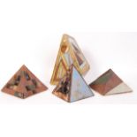 SYLVIA MORRIS STUDIO ART POTTERY AND METAL WARE PYRAMIDS