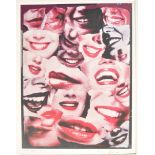 RARE " LIPS '74 " ARTIST PUNK SCREEN PRINT BY J. DOVE AND M. WHITE