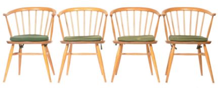 ERCOL MODEL 451 COWHORN DINING CHAIRS BY LUCIAN ERCOLANI