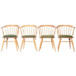 ERCOL MODEL 451 COWHORN DINING CHAIRS BY LUCIAN ERCOLANI